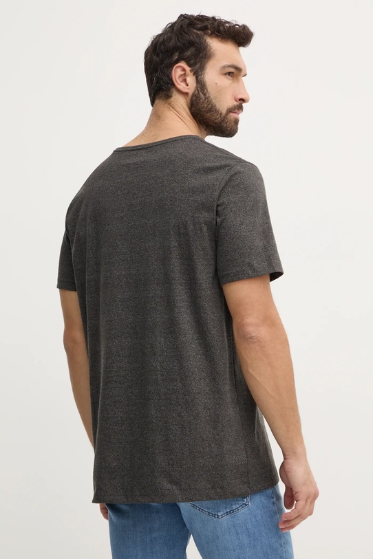 Odzież Lindbergh t-shirt 30.48044.DEEP.BLACK.MIX czarny