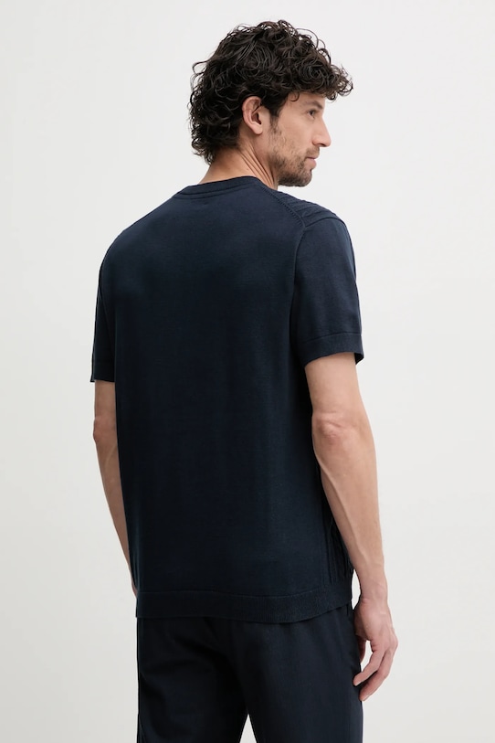 Oblečení Bavlněné tričko Lindbergh 30.804115.NAVY námořnická modř