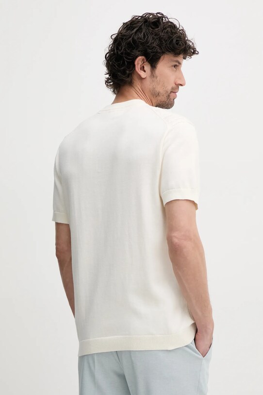 Одежда Хлопковая футболка Lindbergh 30.804115.PEARL.WHITE бежевый