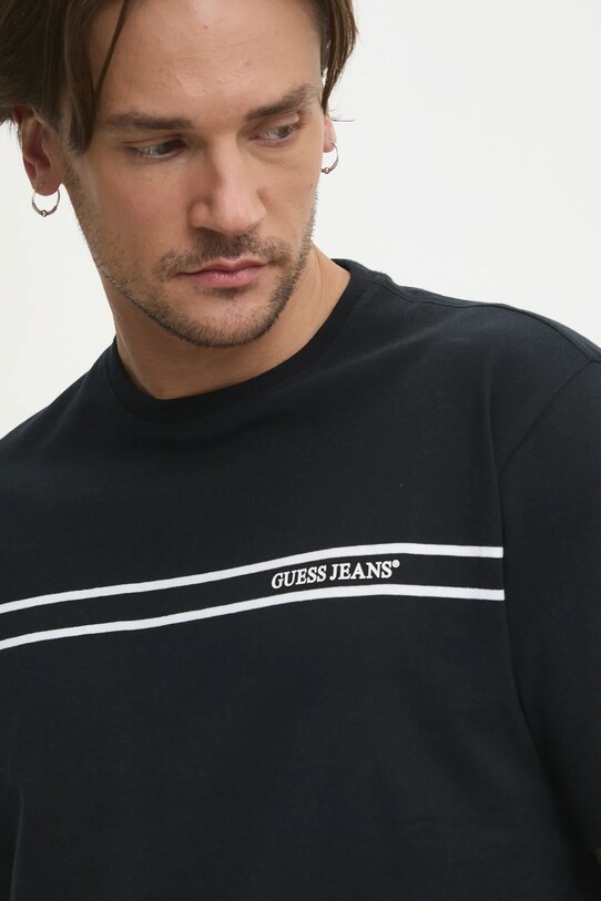 Guess Jeans t-shirt bawełniany czarny M5RI78.KCPQ1