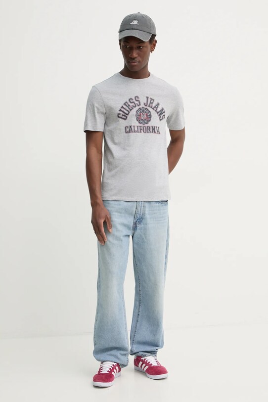 Guess Jeans tricou din bumbac M5RI80.K8HM0 gri SS25