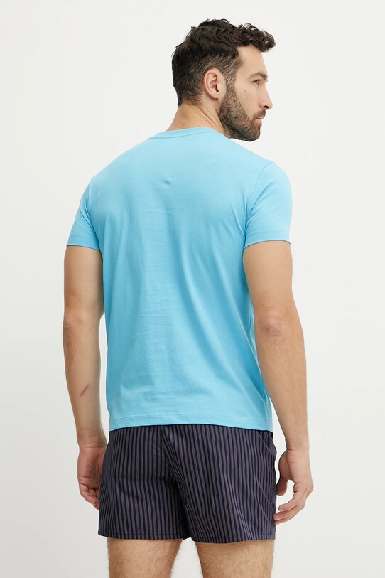 Îmbrăcăminte Vilebrequin tricou din bumbac PORTISOL PTSC9018 albastru