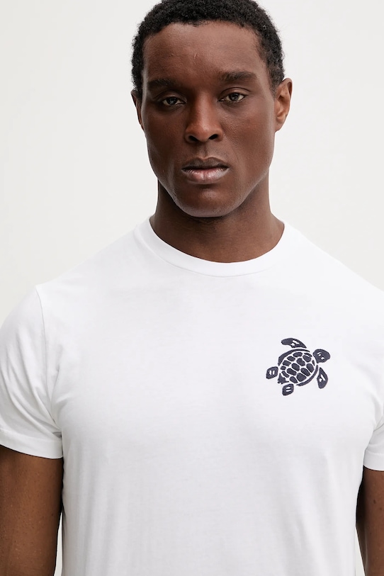 Oblečení Bavlněné tričko Vilebrequin PORTISOL PTSCM919 bílá