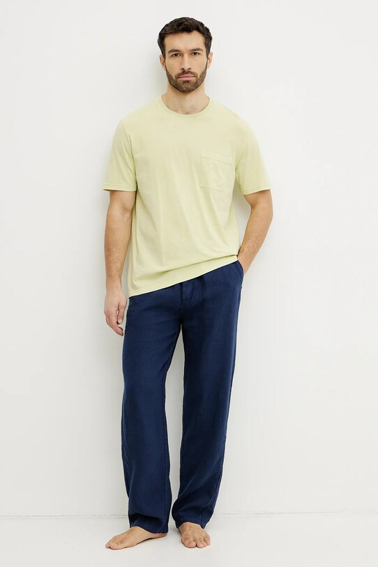 Vilebrequin t-shirt bawełniany TITAN TTNCP103 żółty SS25