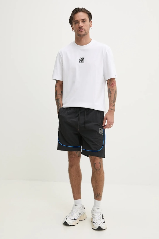 Хлопковая футболка HUGO x RACING BULLS 50542766 белый SS25