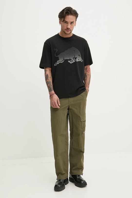 HUGO t-shirt bawełniany x RACING BULLS 50542775 czarny SS25