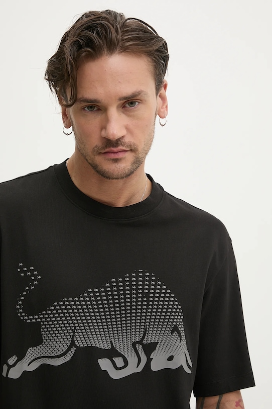 HUGO t-shirt bawełniany x RACING BULLS czarny 50542775