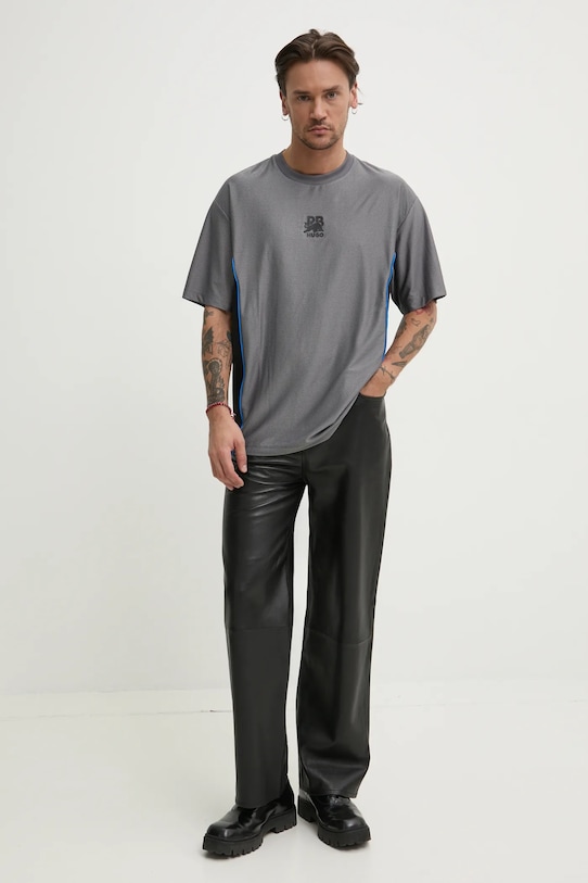 Футболка HUGO x RACING BULLS 50545110 сірий SS25