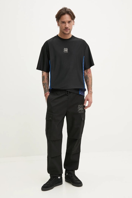 HUGO t-shirt x RACING BULLS 50545110 czarny SS25
