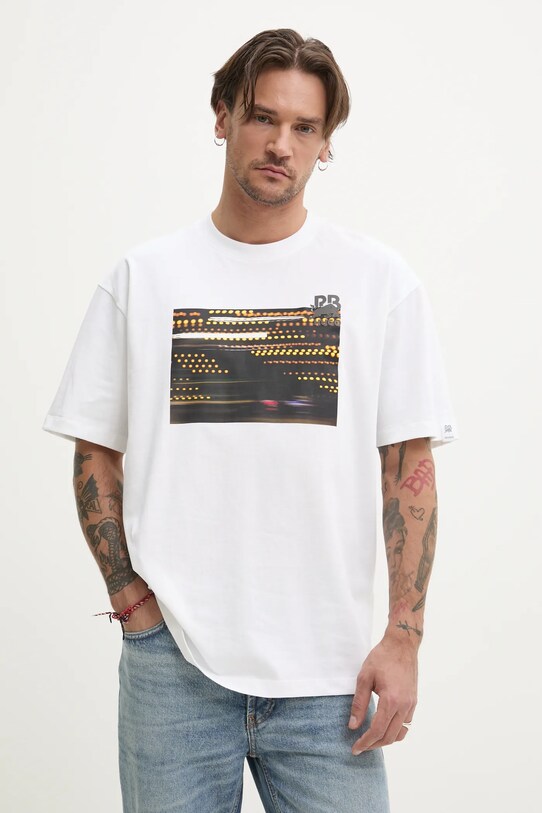 HUGO pamut póló x RACING BULLS pamut fehér 50545125