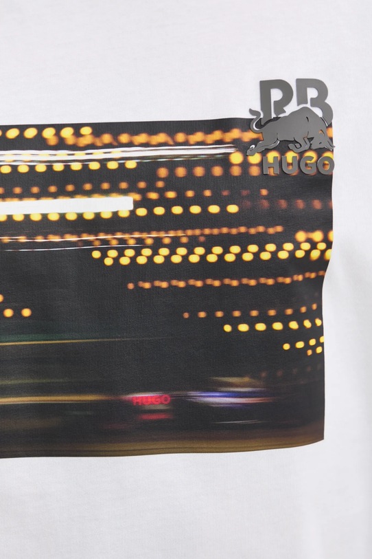 HUGO pamut póló x RACING BULLS 50545125 fehér