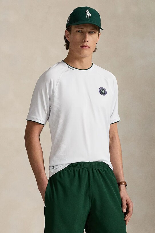 Футболка Polo Ralph Lauren с эластаном белый 710970488