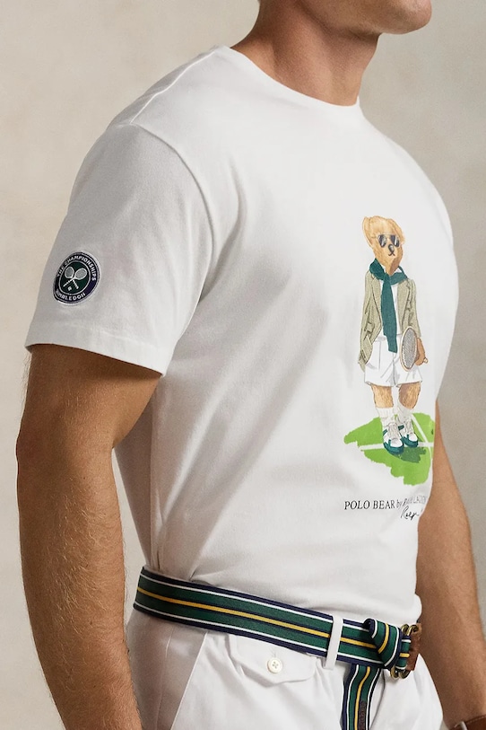 Bavlněné tričko Polo Ralph Lauren bílá 710970519