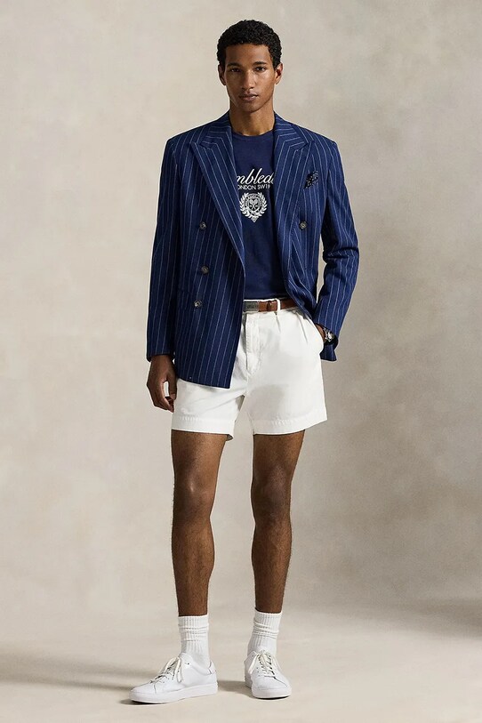 Odzież Polo Ralph Lauren t-shirt bawełniany Wimbledon Collection 710970522 granatowy