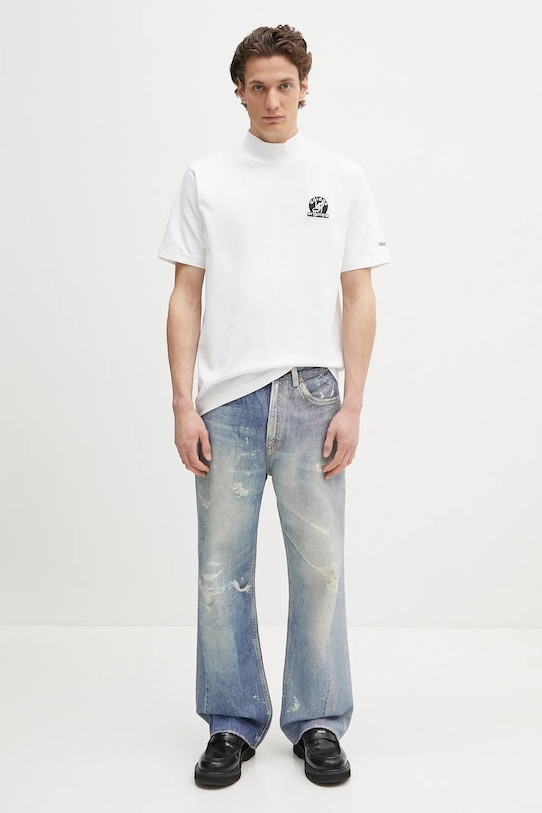 Хлопковая футболка adidas Originals GRFX TEE JC8367 белый