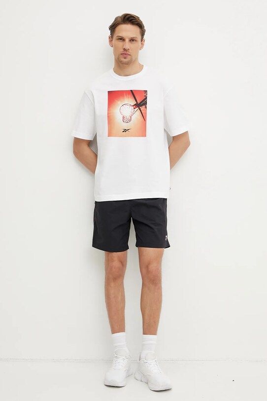 Bavlněné tričko Reebok Classic 100218826 bílá SS25