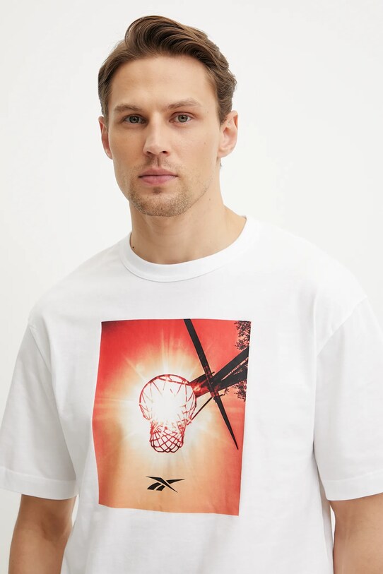 Bavlněné tričko Reebok Classic bílá 100218826