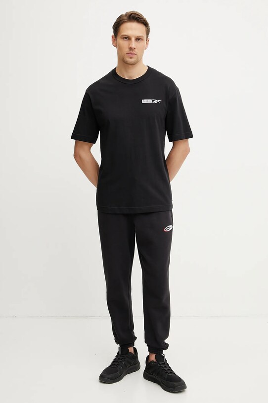 Хлопковая футболка Reebok Classic 100218827 чёрный SS25