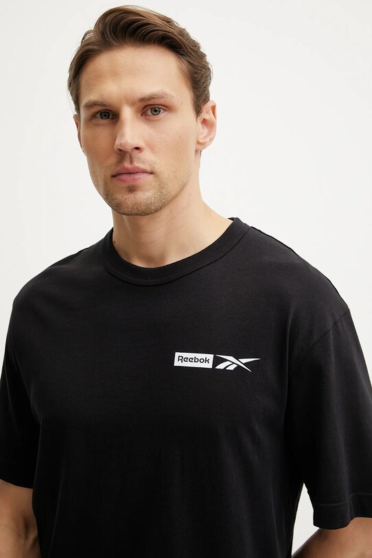 Хлопковая футболка Reebok Classic чёрный 100218827