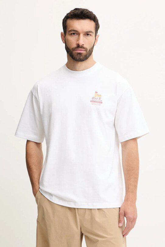 Hummel t-shirt bawełniany nadruk biały 227549