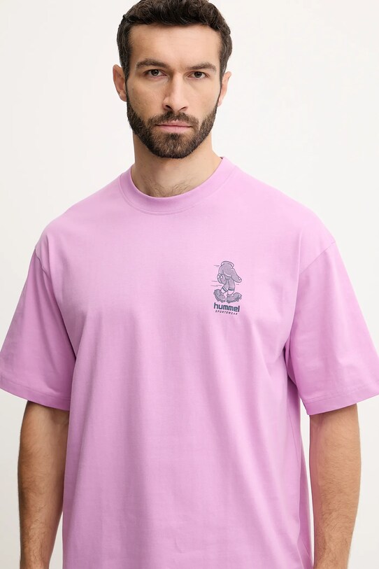 Hummel tricou din bumbac violet 227549