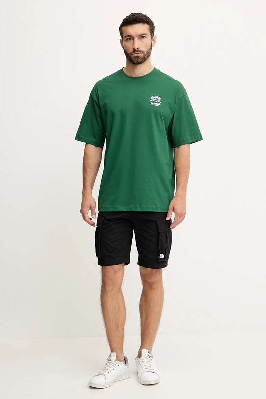 Hummel tricou din bumbac 227549 verde SS25
