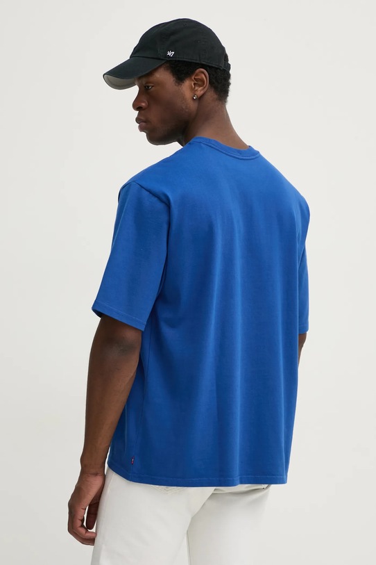 Îmbrăcăminte Levi's tricou din bumbac HALF SLEEVE GR PCKT T 001MH albastru