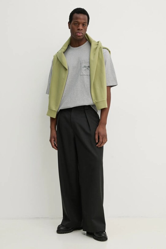 Levi's tricou din bumbac HALF SLEEVE GR PCKT T 001MH gri SS25