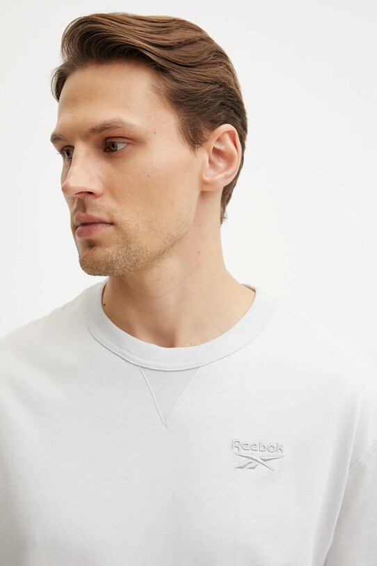 Bavlněné tričko Reebok Classic šedá 100214088