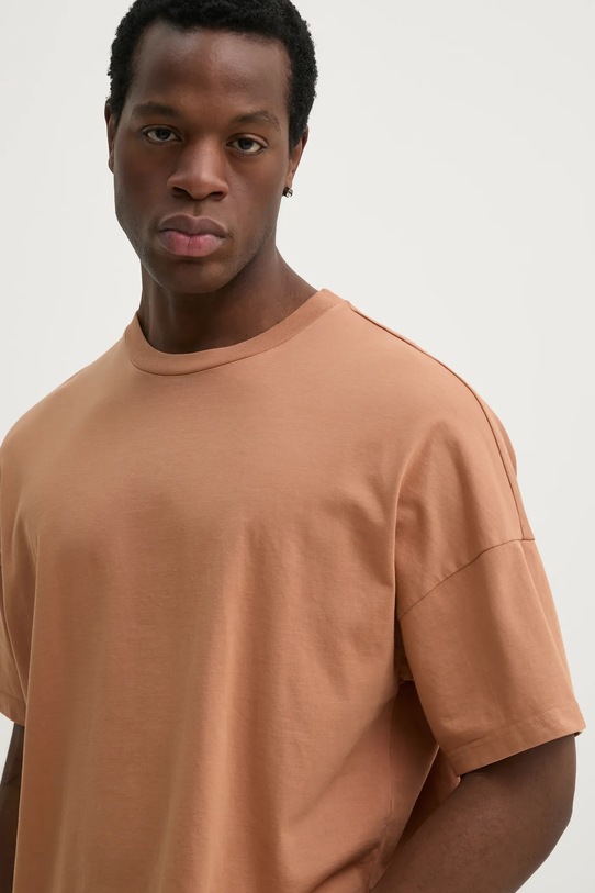 Bavlněné tričko American Vintage hnědá MFIZ02AE25