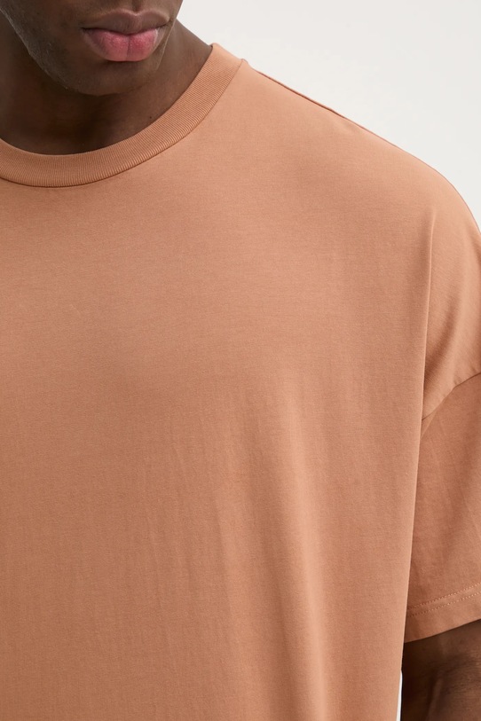 Bavlněné tričko American Vintage MFIZ02AE25 hnědá