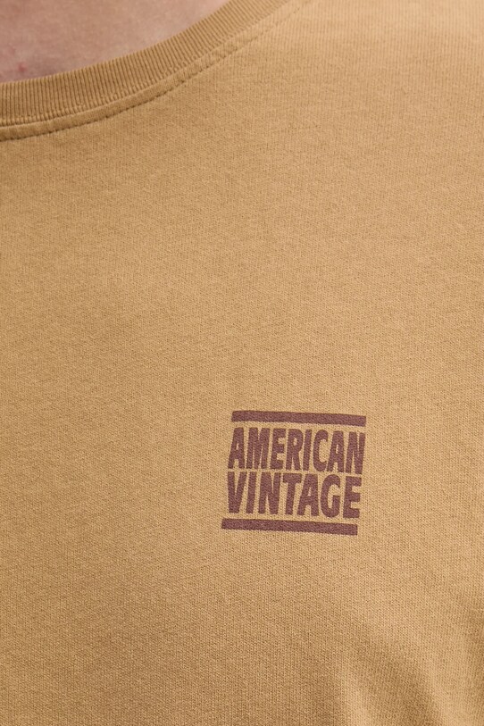 Бавовняна футболка American Vintage MYKO02AE25 зелений