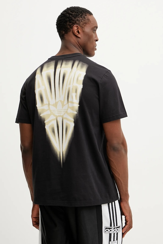 Bavlnené tričko adidas Originals Skeleton Back Tee potlač čierna JI5873