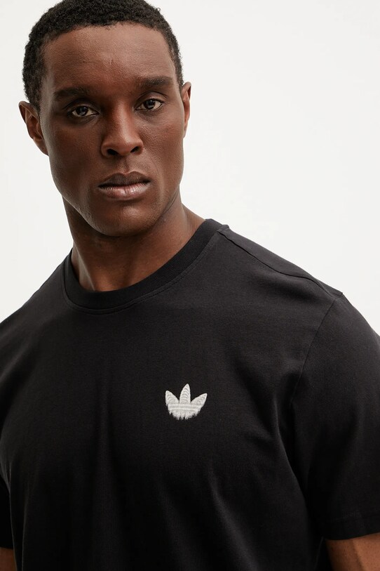adidas Originals tricou din bumbac Skeleton Back Tee negru JI5873