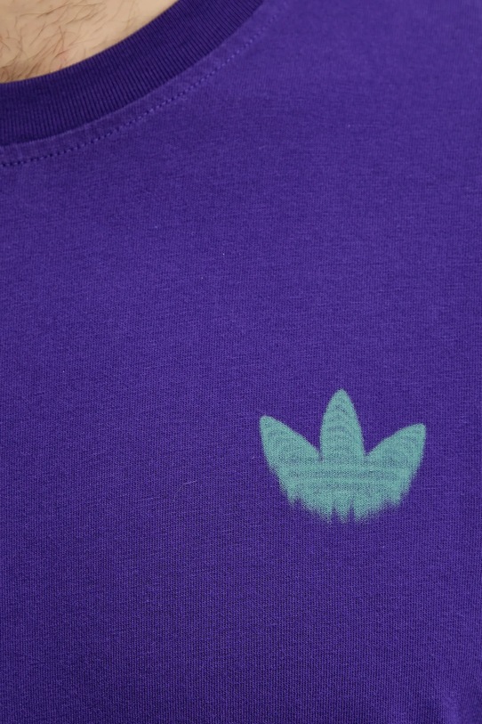 adidas Originals pamut póló Skeleton Back Tee JI5929 lila