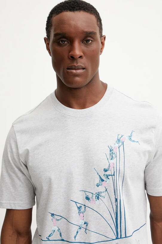 adidas Originals pamut póló Q12 TS Pole szürke JP2666