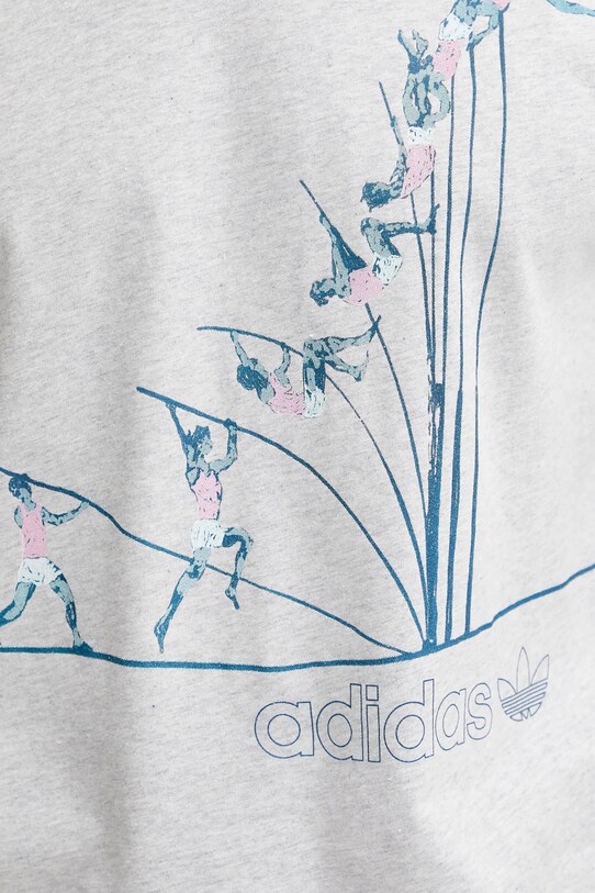 adidas Originals pamut póló Q12 TS Pole JP2666 szürke