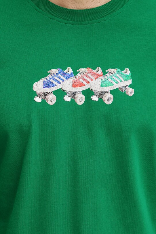 adidas Originals pamut póló Q12 TS Roller JP4493 zöld