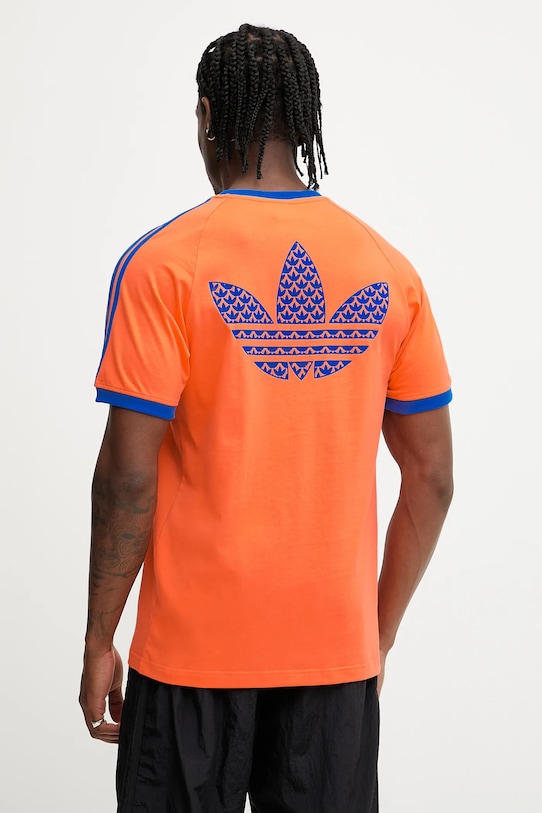 Odzież adidas Originals t-shirt bawełniany Q2 Monogram Cal JP4431 pomarańczowy