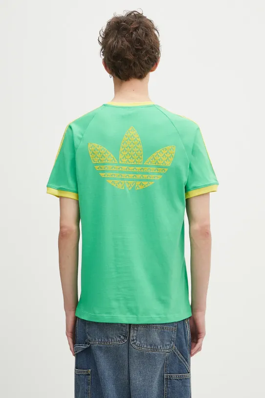 Ρούχα Βαμβακερό μπλουζάκι adidas Originals Q2 Monogram Cal JP4432 πράσινο