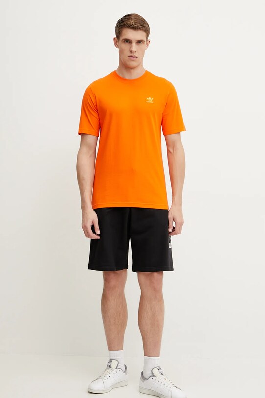 Бавовняна футболка adidas Originals Trefoil JC9995 помаранчевий SS25