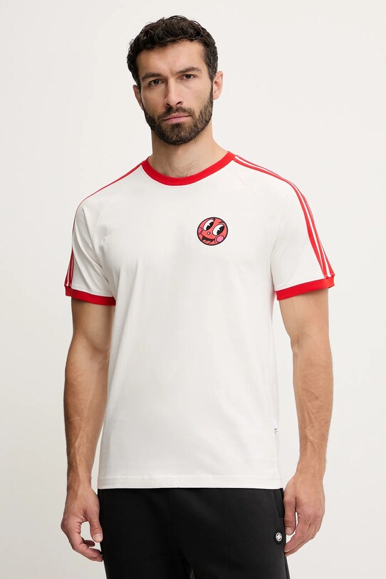 adidas Originals t-shirt bawełniany Cali Tee nadruk biały JD0716