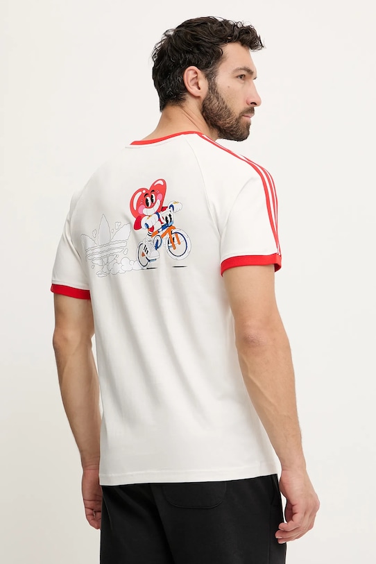 Ρούχα Βαμβακερό μπλουζάκι adidas Originals Cali Tee JD0716 λευκό