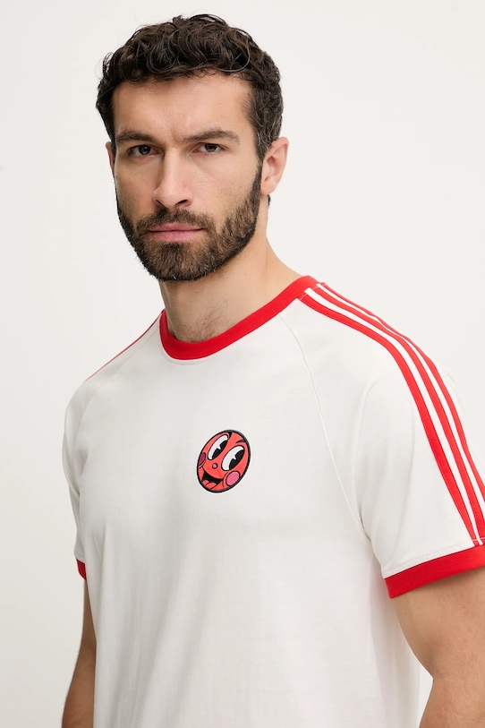 Βαμβακερό μπλουζάκι adidas Originals Cali Tee λευκό JD0716