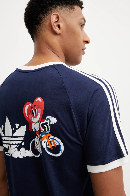 adidas Originals tricou din bumbac Cali Tee bleumarin JP0984