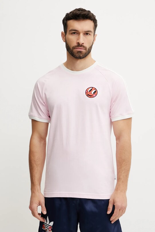 Одяг Бавовняна футболка adidas Originals Cali Tee JP0985 рожевий