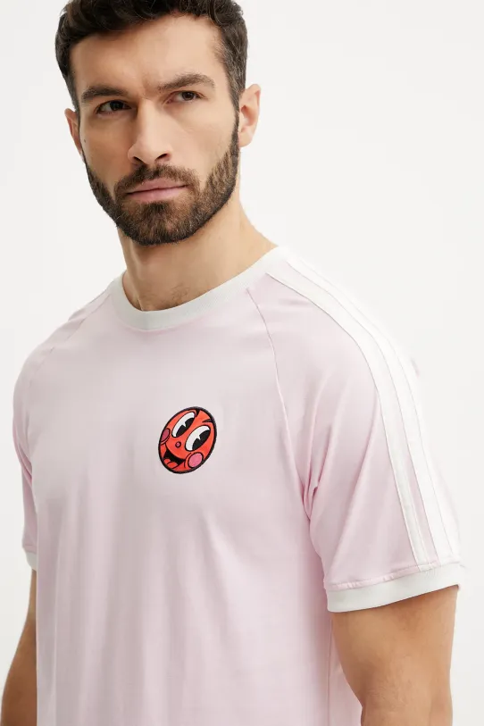 Бавовняна футболка adidas Originals Cali Tee рожевий JP0985