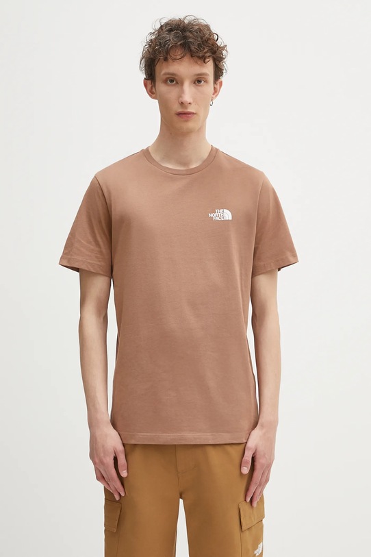The North Face t-shirt Simple Dome other brown NF0A87NG6IH1