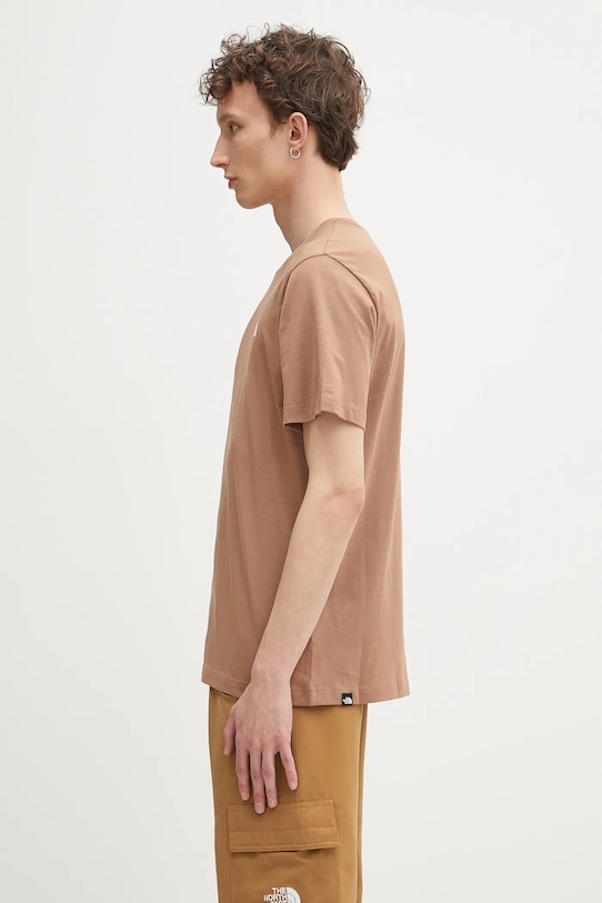 The North Face t-shirt Simple Dome NF0A87NG6IH1 brown SS25