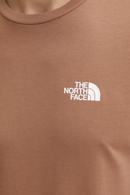 The North Face t-shirt Simple Dome brązowy NF0A87NG6IH1